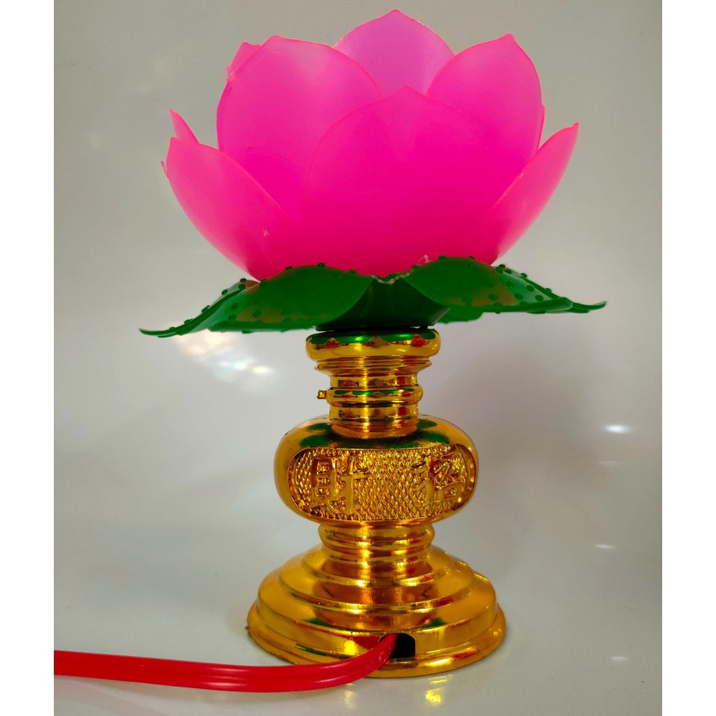 Cặp Đèn Thờ Hình Hoa Sen 12x5.5cm