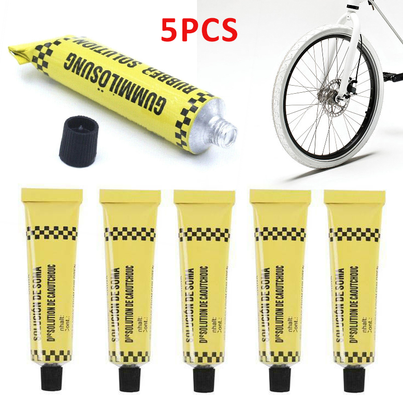 BOKALI New 5pcs Rubber Solution Cement Puncture Glue Bike Tyre Bicycle Tire Repair Glue