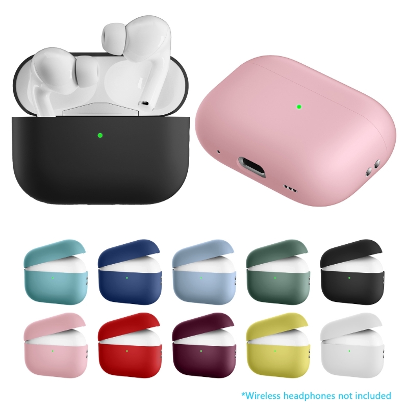 Ốp bảo vệ silicon cho tai nghe tương thích Bluetooth không dây AirPods Pro 2
