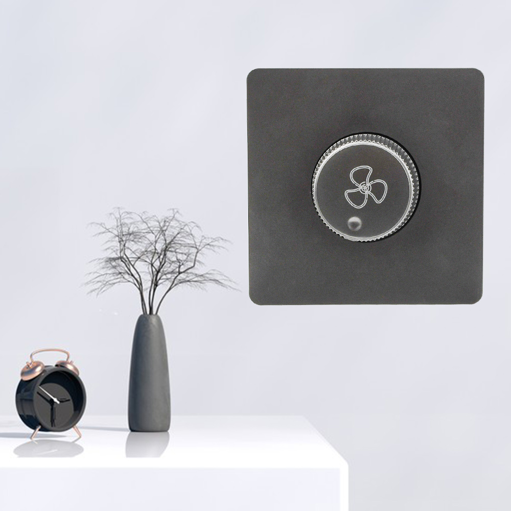 FocusAi 86 Type Ceiling Fan Adjustment Stepless Speed Controller Wall Switch 220V for 15-300W Dimmer Halloween Christmas Decoration