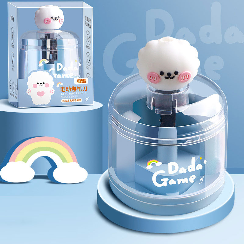 pencil sharpener bear shape cute automatic sharpener electric pencil cutter for children elementary school students fully automatic