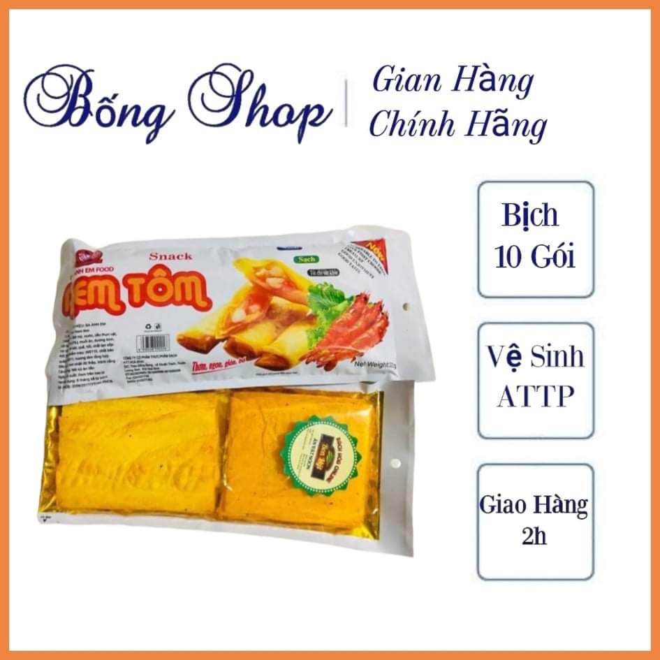 Combo 10 Gói Snack Nem Tôm Ba Anh Em Dai Ngon