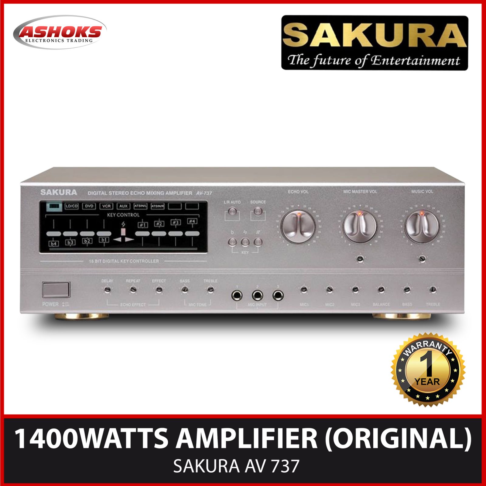 Sakura AV 737 Amplifier / Sakura AV 737 / Sakura AV737 1400x2 WATTS