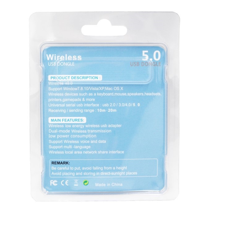 Adapter USB Bluetooth 5.0 Dongle Mini Dùng Cho Máy Tính Laptop, PC