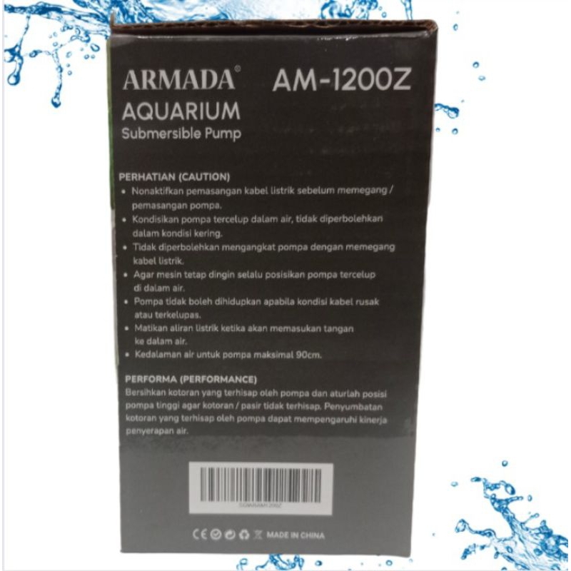 ARMADA AM 1200Z POMPA AQUARIUM Kolam Hidroponik