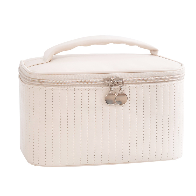 Multi purpose cake makeup bag, portable desktop storage bag for women, large capacity new travel toiletries and cosmetics bag