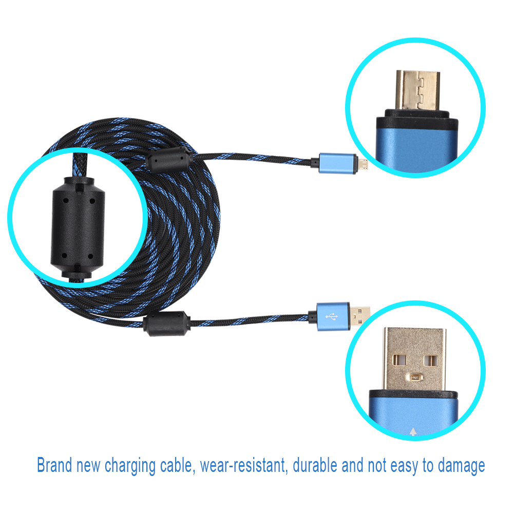 Heavy Duty 3 M USB Charging Cable Nylon Braided For PS4/Xbox ONE Controller Fast Charging Accessory