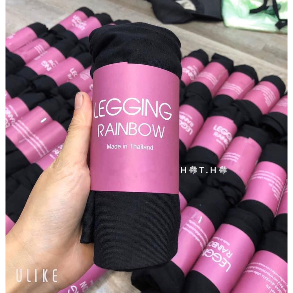 Quần LEGGING RAINBOW Thái cuộn giấy hồng form dài