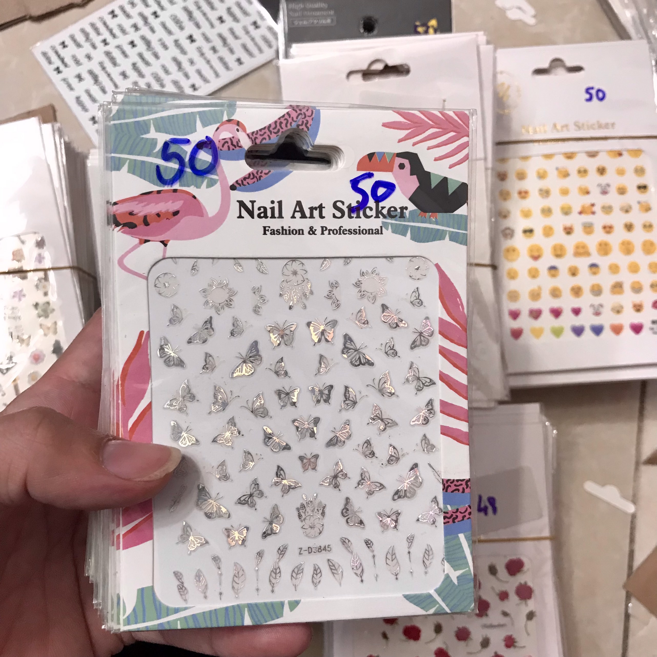 Hình dán Sticker trang trí móng tay Mini Nails