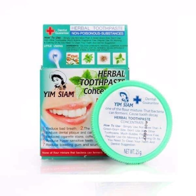 Kem trắng răng thảo dược Yim Siam herbal toothpaste