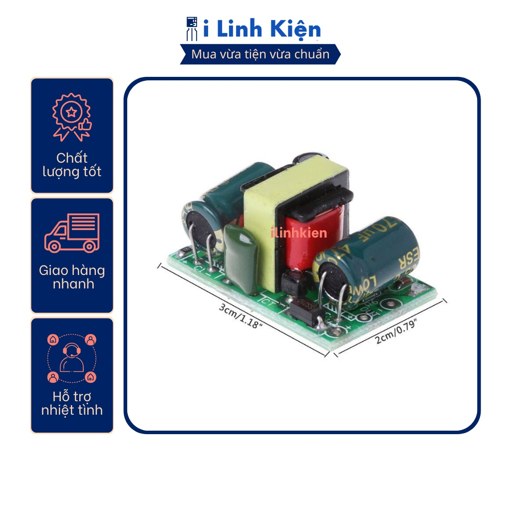 Mạch nguồn xung mini 12v 400ma 700ma chất lượng tốt.