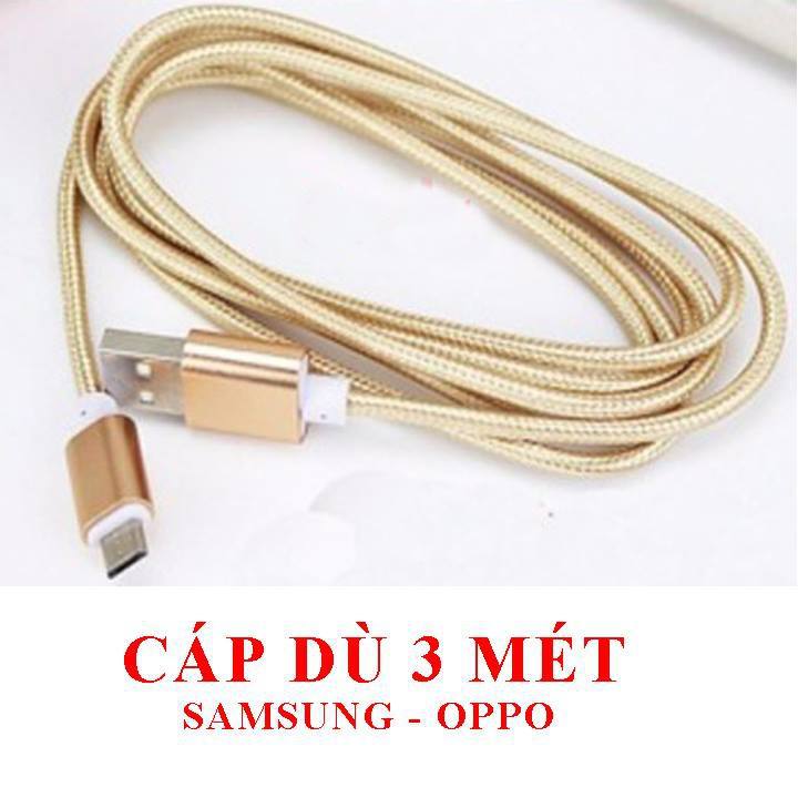 Sạc cực nhanh - cáp sạc ss/oppo dây dù xoắn xịn chống đứt gãy dây cáp dây cáp dài dễ dàng kết nối xa gần tùy thích