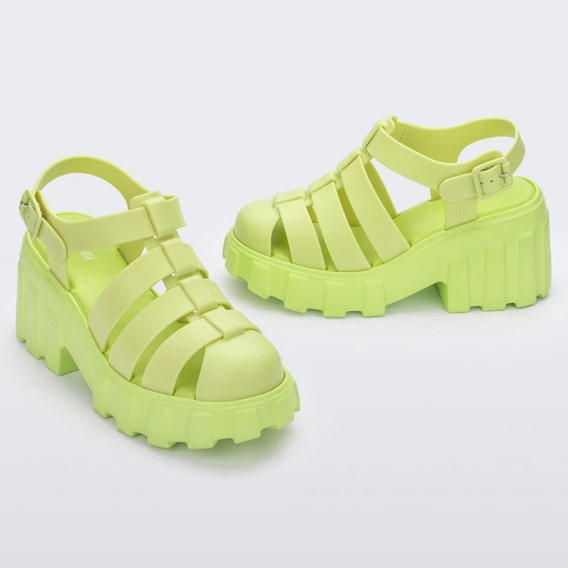 Giày nữ melissa mẫu mới 2023, giày platform đế dày đế xuồng melissa, xăng đan la mã cao gót bít mũi nhẹ