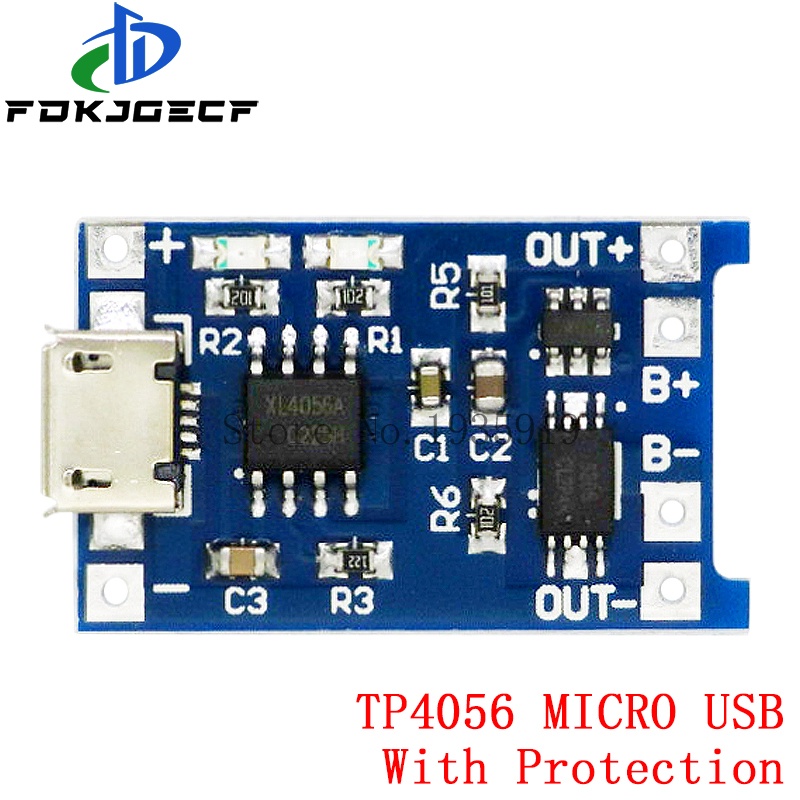 Mini Micro Type-C USB 5V 1A 18650 TP4056 Bộ Sạc Pin Lithium mô-đun bảng sạc với bảo vệ chức năng kép 1A Li-ion mạch tích hợp