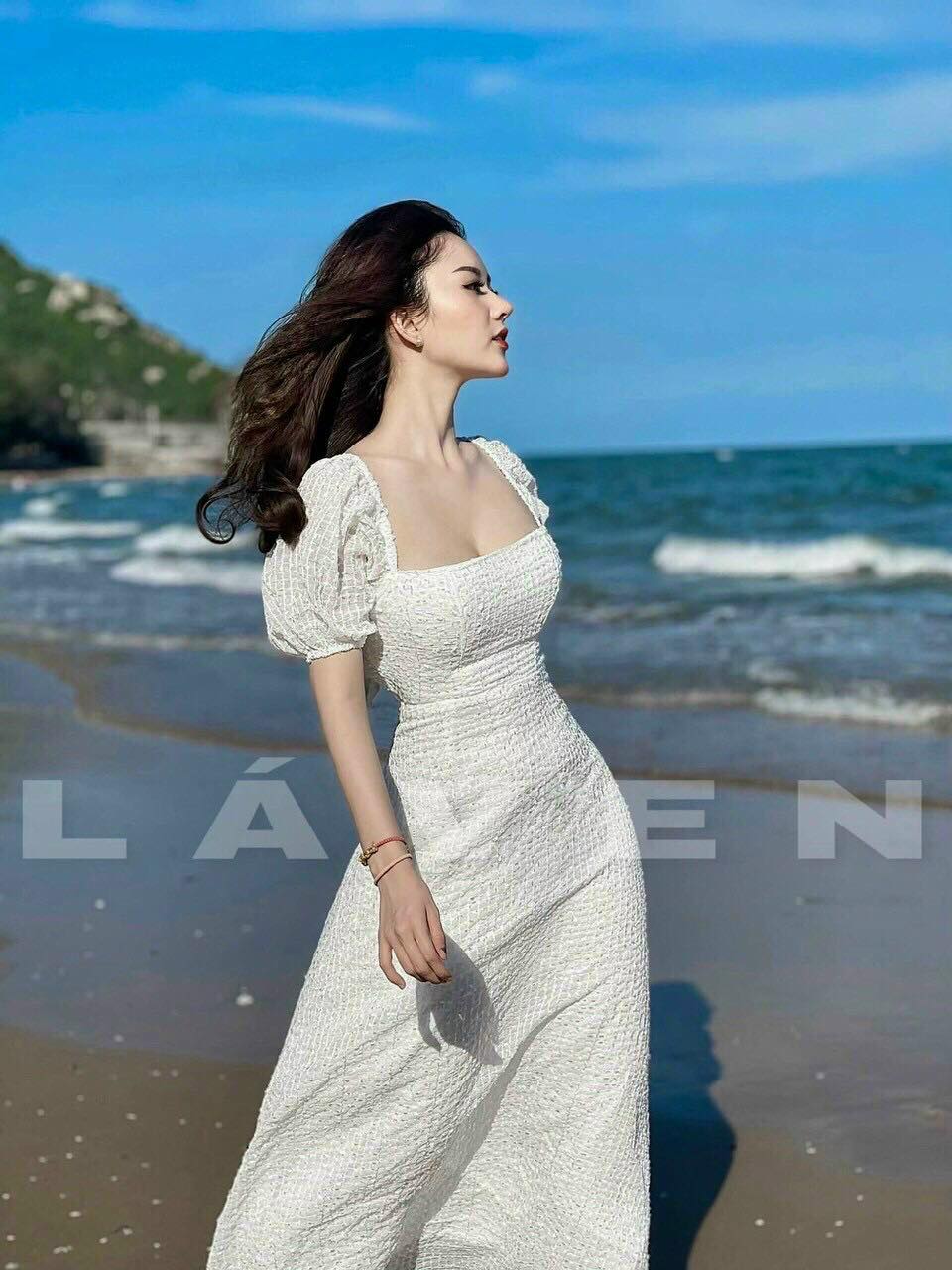 Đầm MAXXI dài cổ vuông tay phồng siêu đẹp fashionzero