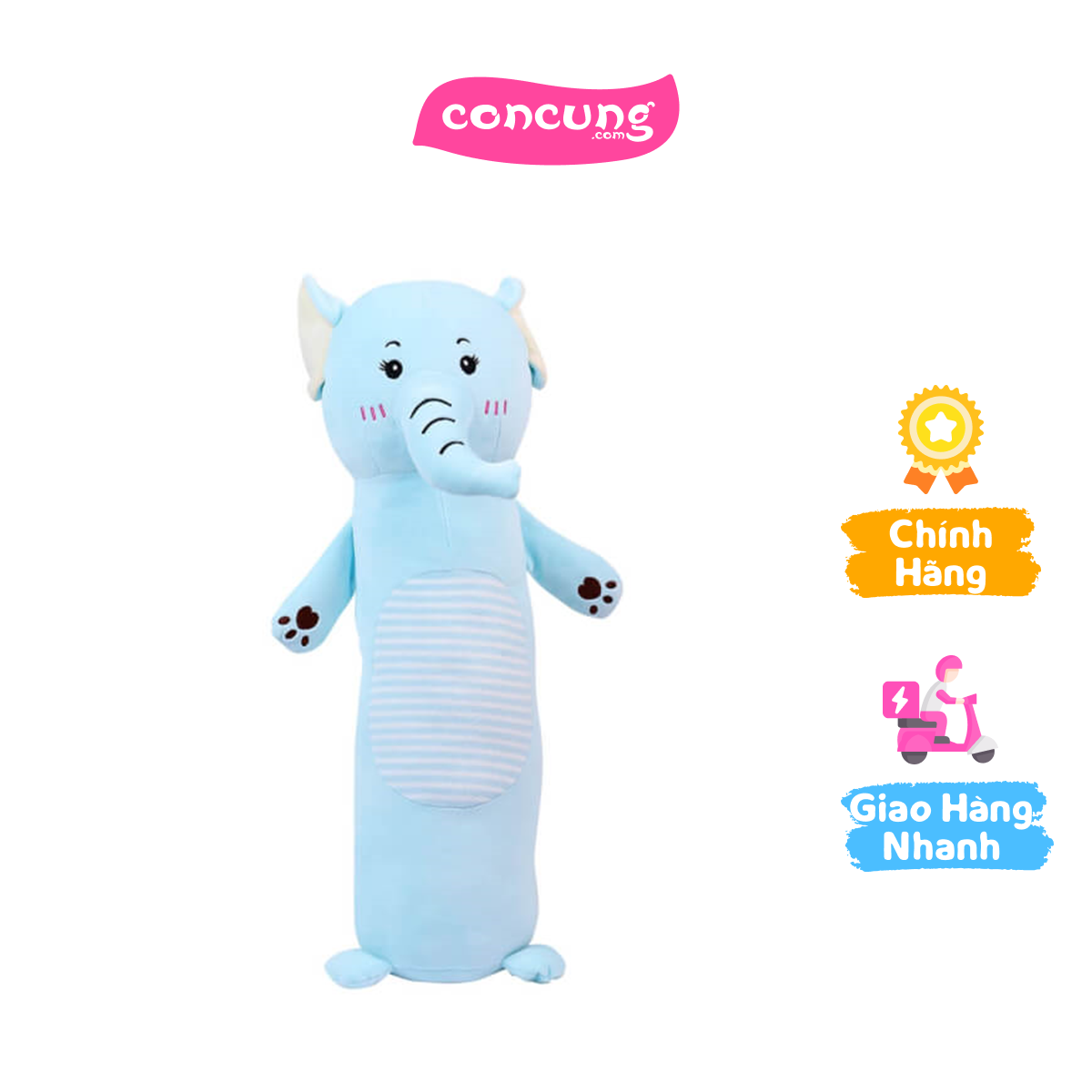 Thú nhồi bông gối ôm 4 chiều voi con