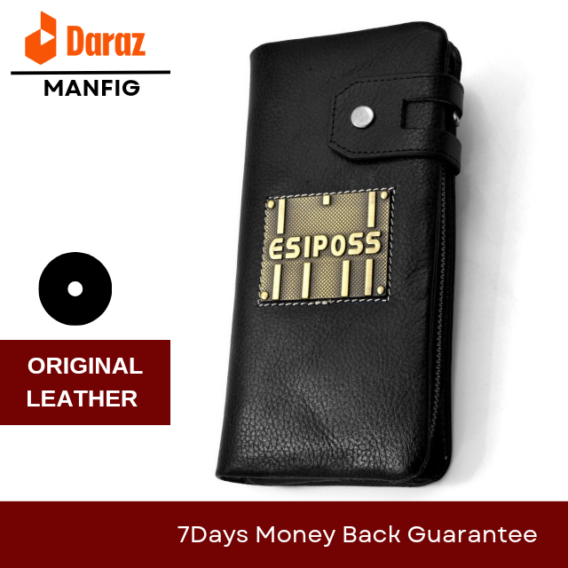 Manfig Esi,poss long mobile male Card Holder wallet Leather Men
