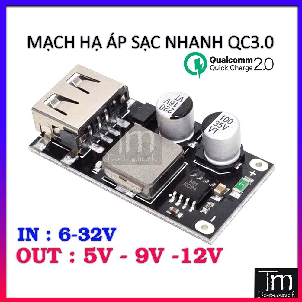 Mạch buck sạc dự phòng sạc nhanh qc 3.0