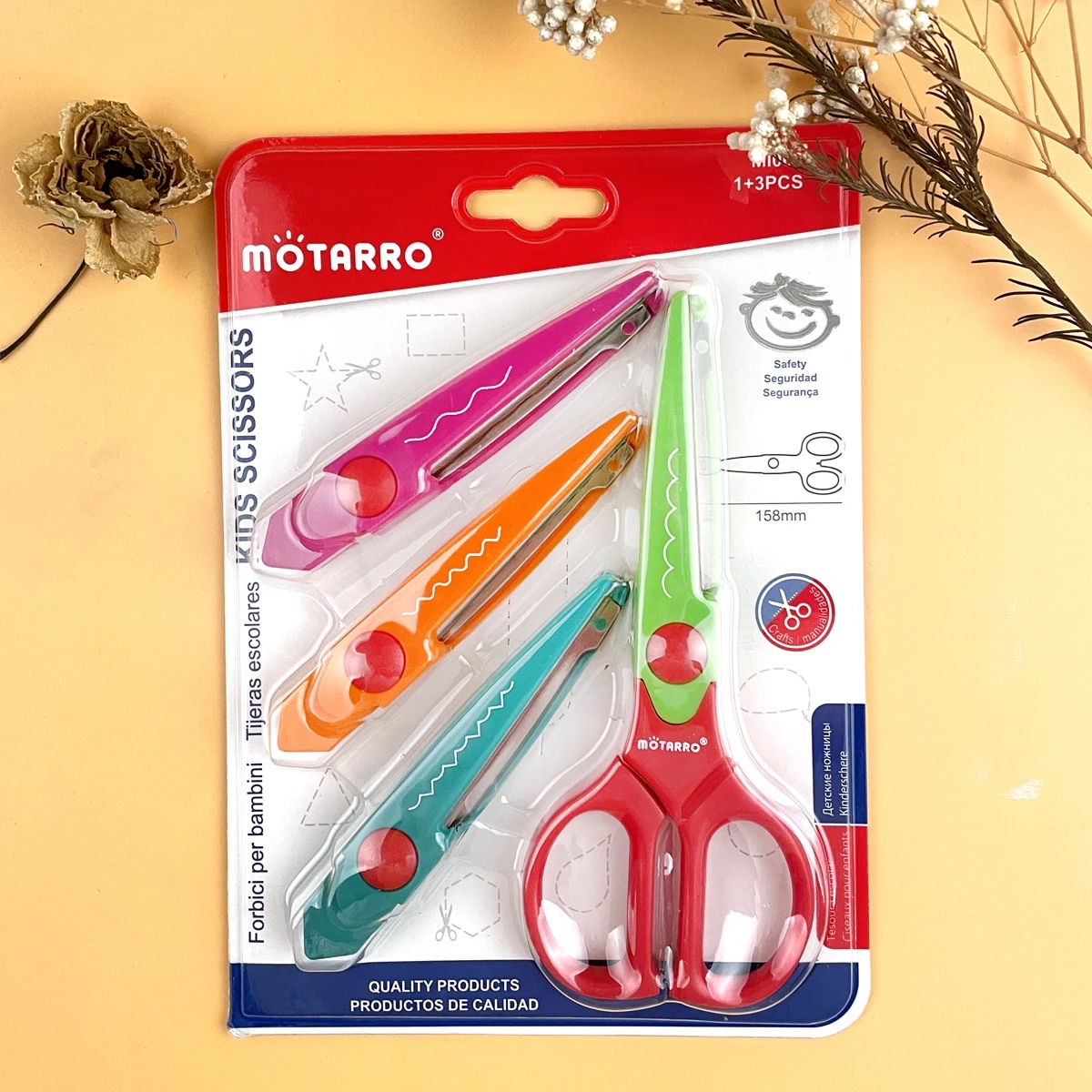 Kids Pattern Scissors 4 Style/Set Lace Scissors Wavy Pattern Small Round Children Special ...