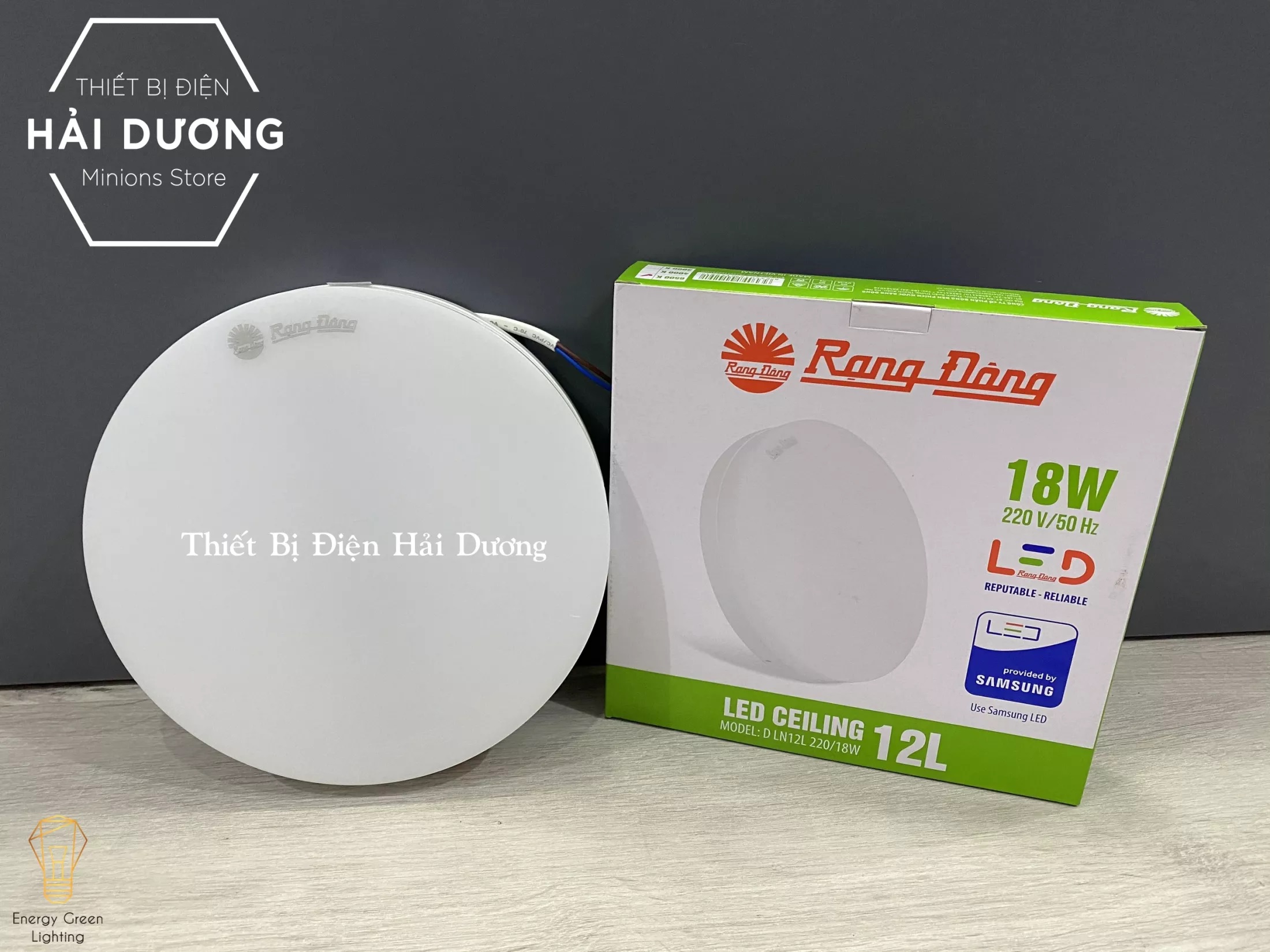 Đèn LED Downlight Ốp Trần Nổi Tràn Viền Vô Cực Rạng Đông D LN12L 22x22/18w Kiểu Dáng Vuông Tròn  - Siêu Đẹp Mắt