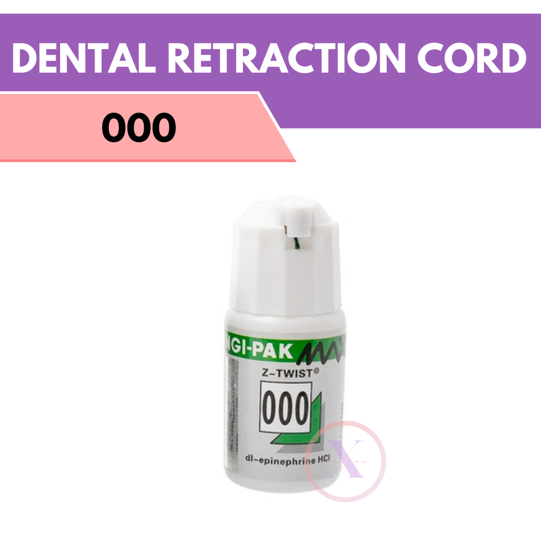 Dental Gingival Retraction Cord with epinephrine ( sizes 00 and 000