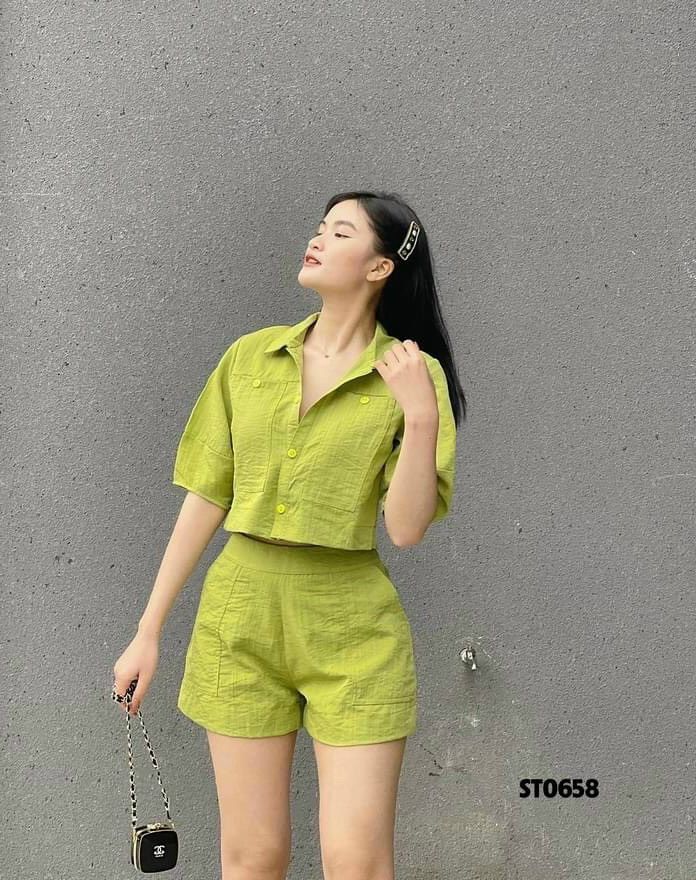 Set bộ đũi tay ngắn mẫu mới cực dễ thương dễ thương.