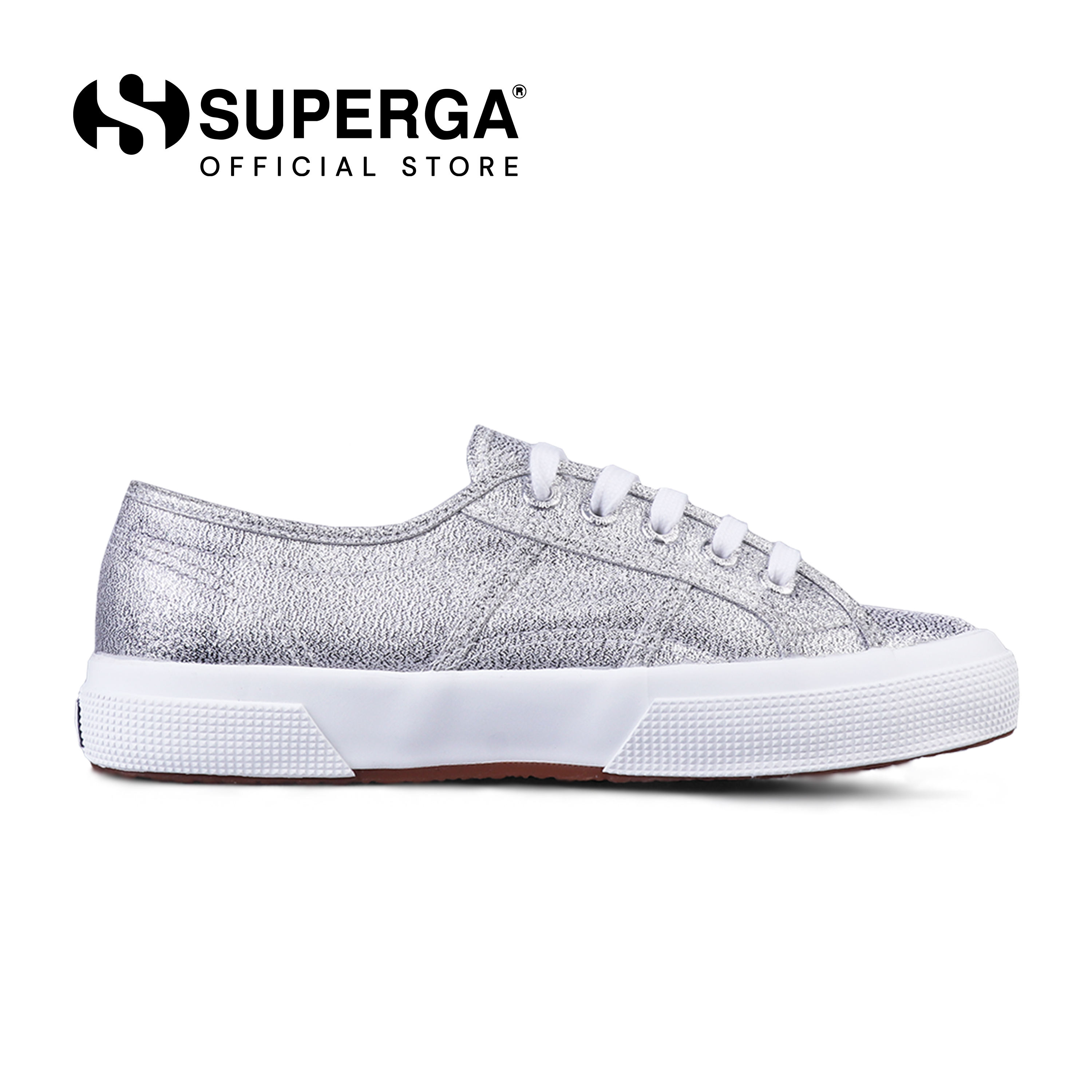 silver superga womens