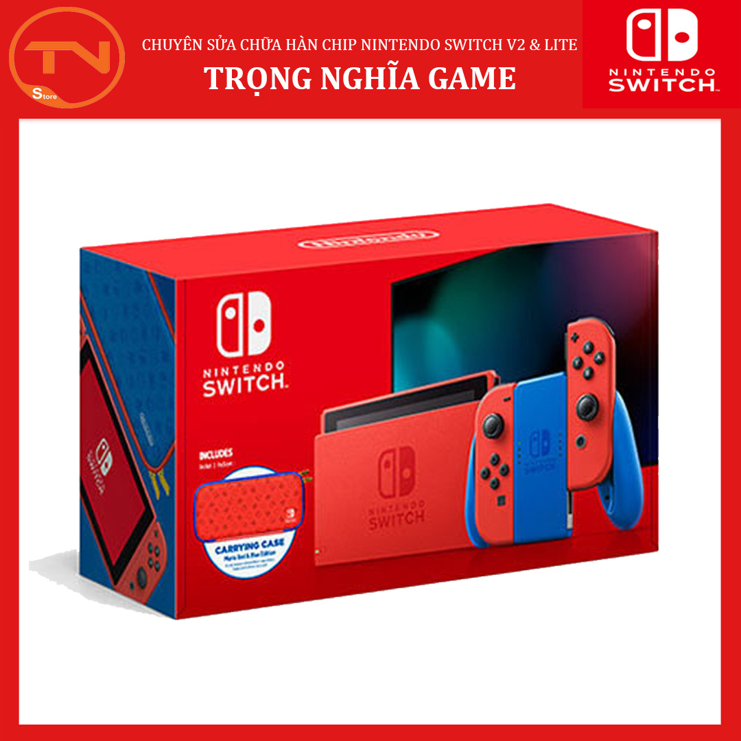 Máy game Nintendo Switch V2 phiên bản Mario Limited Edition - Bảo hành 12 tháng