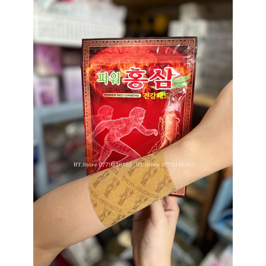 Cao Dán Hồng Sâm POWER RED GINSENG HÀN QUỐC - TÚI 20 miếng