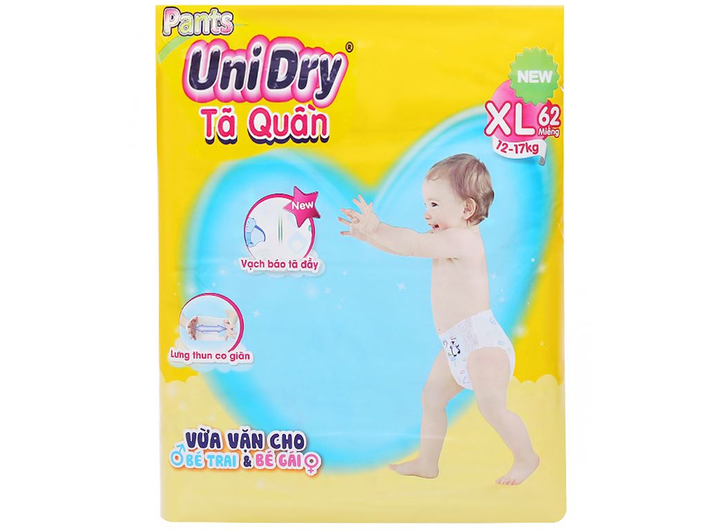 Tã Quần UniDry M74/L68/XL62/XXl56 (Date: 2025)