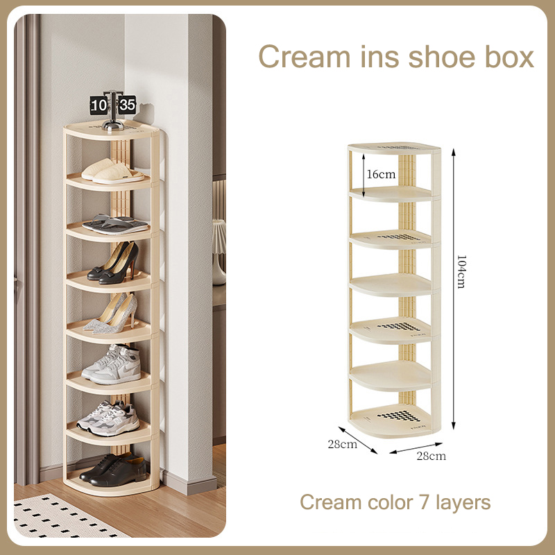 Multi-layer shoe rack home small shoe cabinet dormitory door shoe rack free installation simple folding shoe cabinet