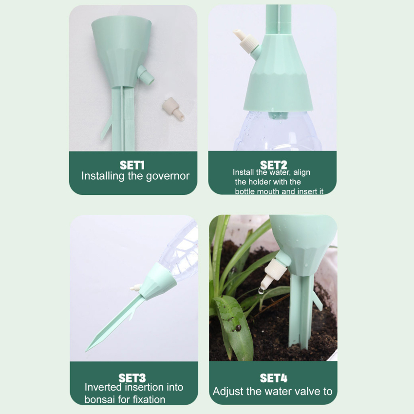 👍 3pcs 👍 Adjustable Drip Irrigation System Indoor Outdoor Potted Plants Automatic Self-flowing Watering Spikes Gardening Tools