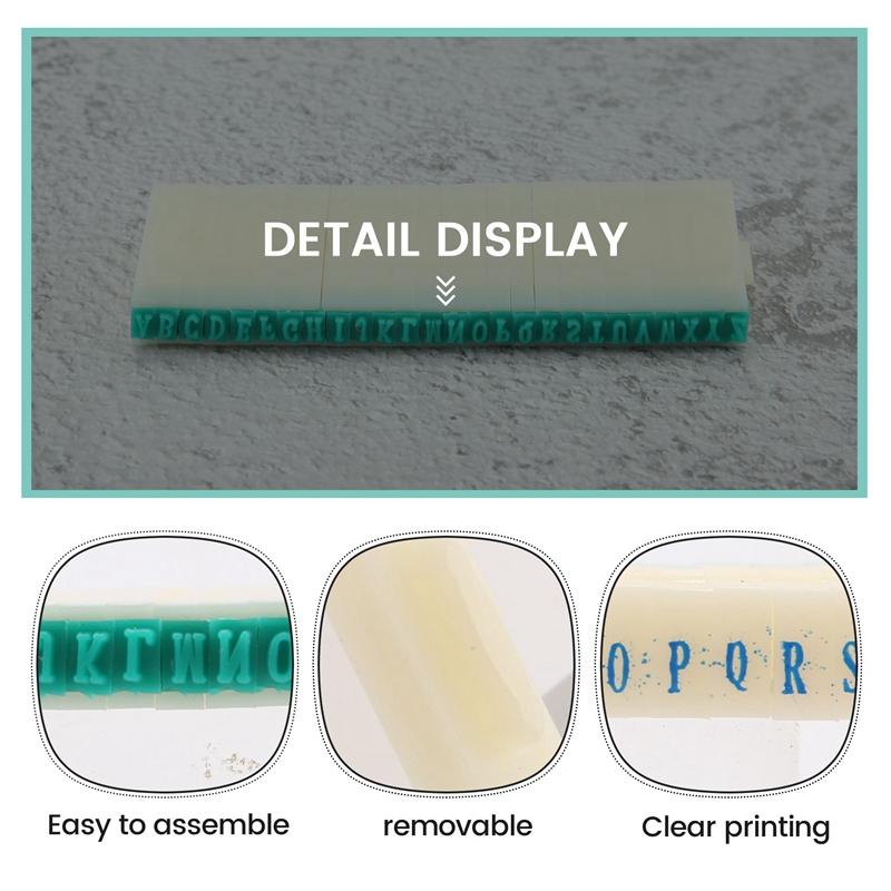 Detachable 26-Letters English Alphabet Plastic Stamp Set
