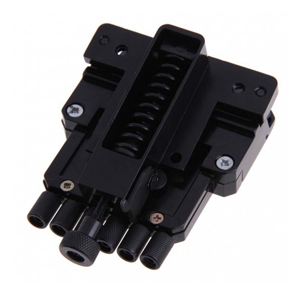 1 Set 6 String Saddle Headless Guitar Bridge Tailpiece Black for Electric Guitar Parts Replacement