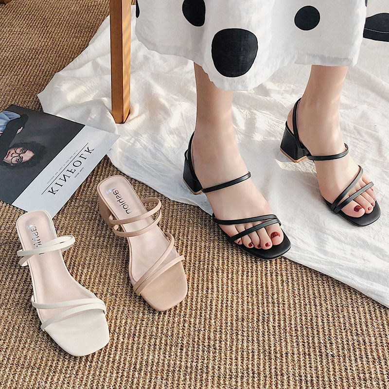 Thời trang mới lạ nhanh khô bãi biển giày Chaussure nữ phẳng đế sandal