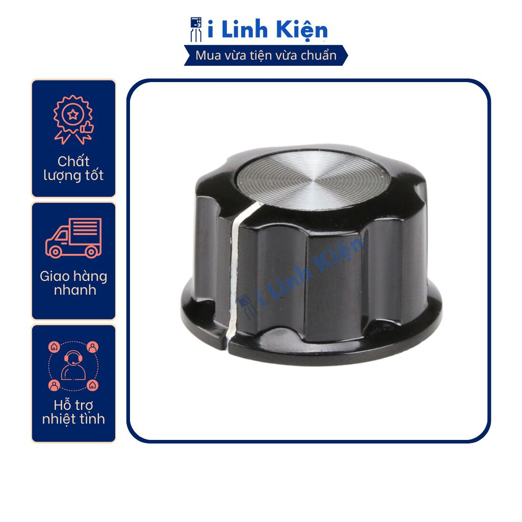 Núm vặn volume, núm vặn chiết áp mf-a03 wh118 / wx050 / rv24 6mm bằng đồng