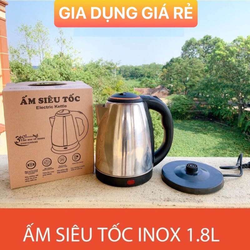 [HÀNG TỐT - GIẢM THÊM 8%] Ấm nước siêu tốc- Ấm đun nước siêu tốc - Bình đun nước siêu tốc 1.8L 1500W
