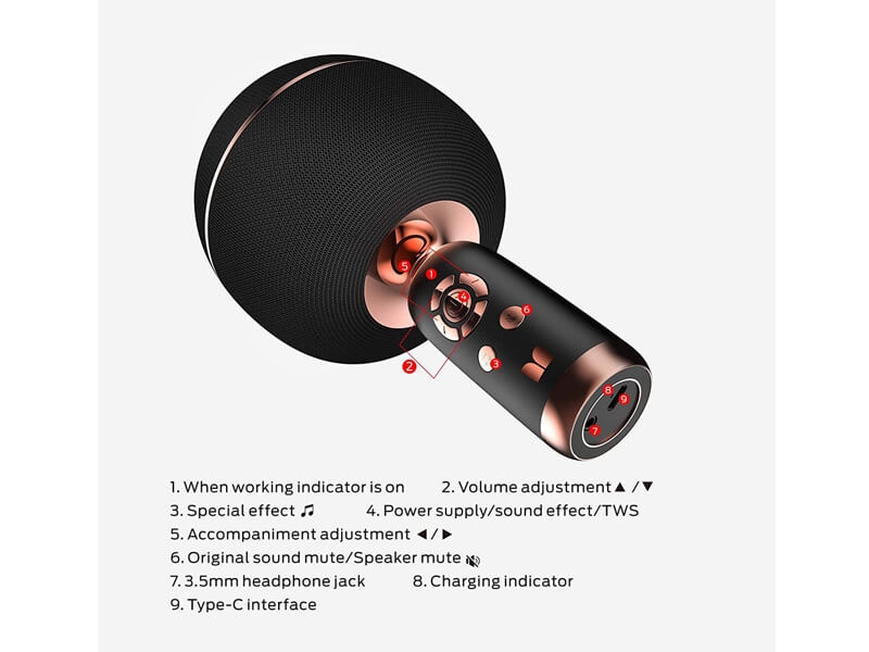 Micro Kèm Loa Bluetooth Monster Karaoke M97