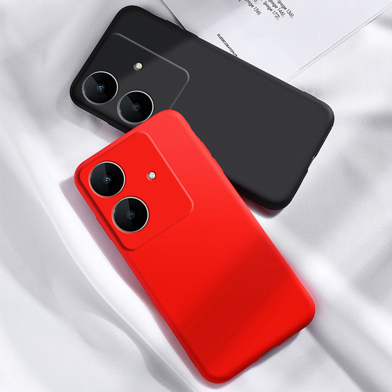 Sroof For Realme Note 60 60x Liquid Silicone Macaron Candy Color TPU Falling and shockproof Soft Phone Case Shell Protector Back Cover.