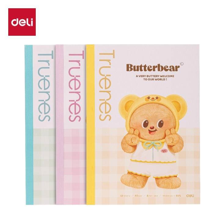 Vở Kẻ Ngang Deli BUTTER BEAR 80 Trang Vở Học Sinh Ghi Chép Đa Dạng Mẫu Mã Cấp 2 3 Đại Học Làm Quà Tặng Đồ Dùng Học Tập - Hình ảnh 9