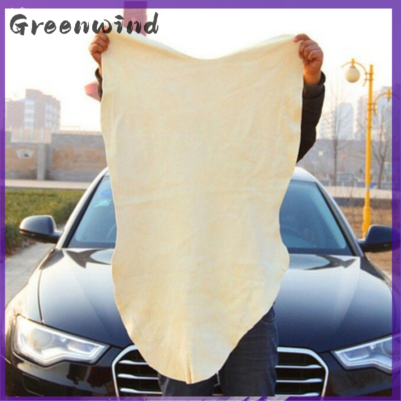 Greenwind Fshion khăn lau xe hơi bằng da sơn dương tự nhiên khăn lau da lộn thấm hút mới