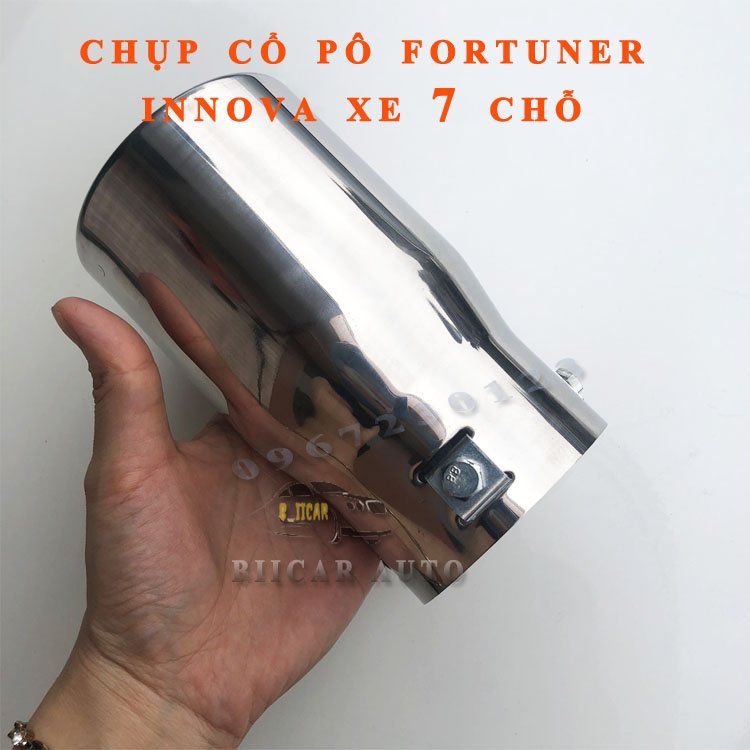Chụp cổ pô, chụp đuôi bô xe 7 chỗ innova, fortuner