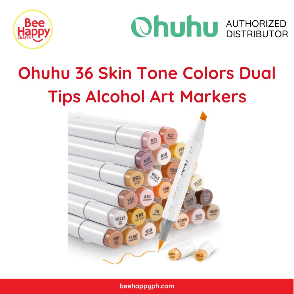 36 Skin Tone Colors Dual Tip Alcohol Markers Pens Fine and Broad Chisel  Sketch