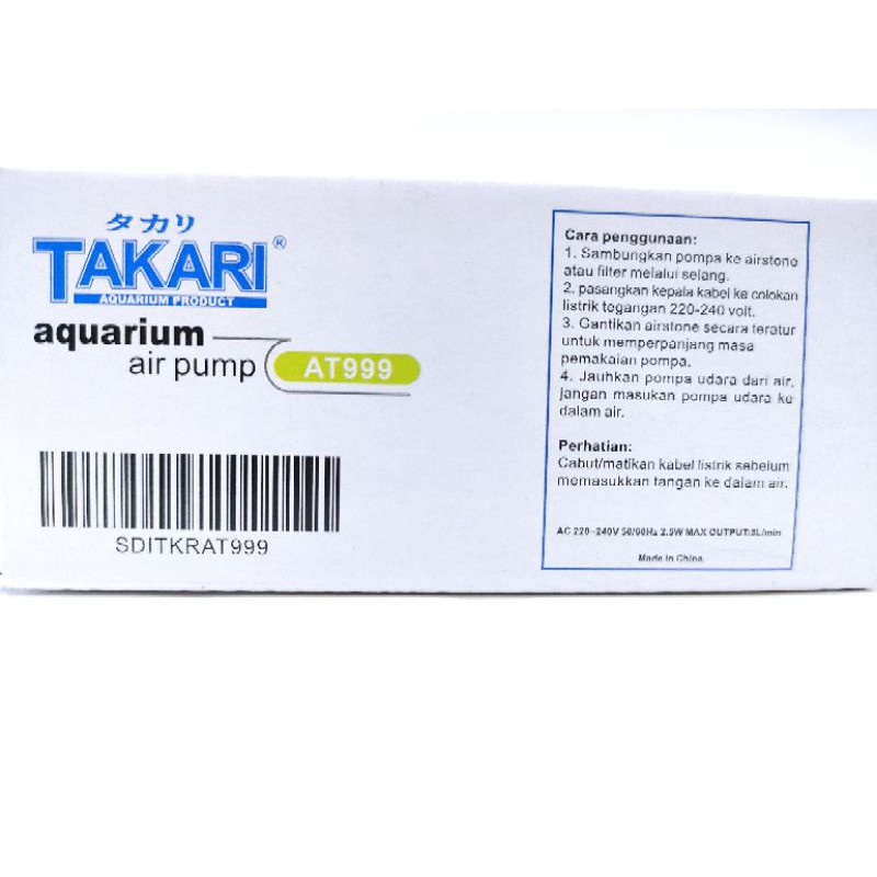 Airpump aerator udara TAKARI AT 999
