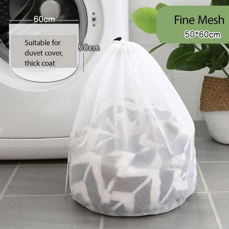 Promotion Clearance Practical Large Washing Net Bags, Durable Fine Mesh  Laundry Bag With Lockable Drawstring For Big *