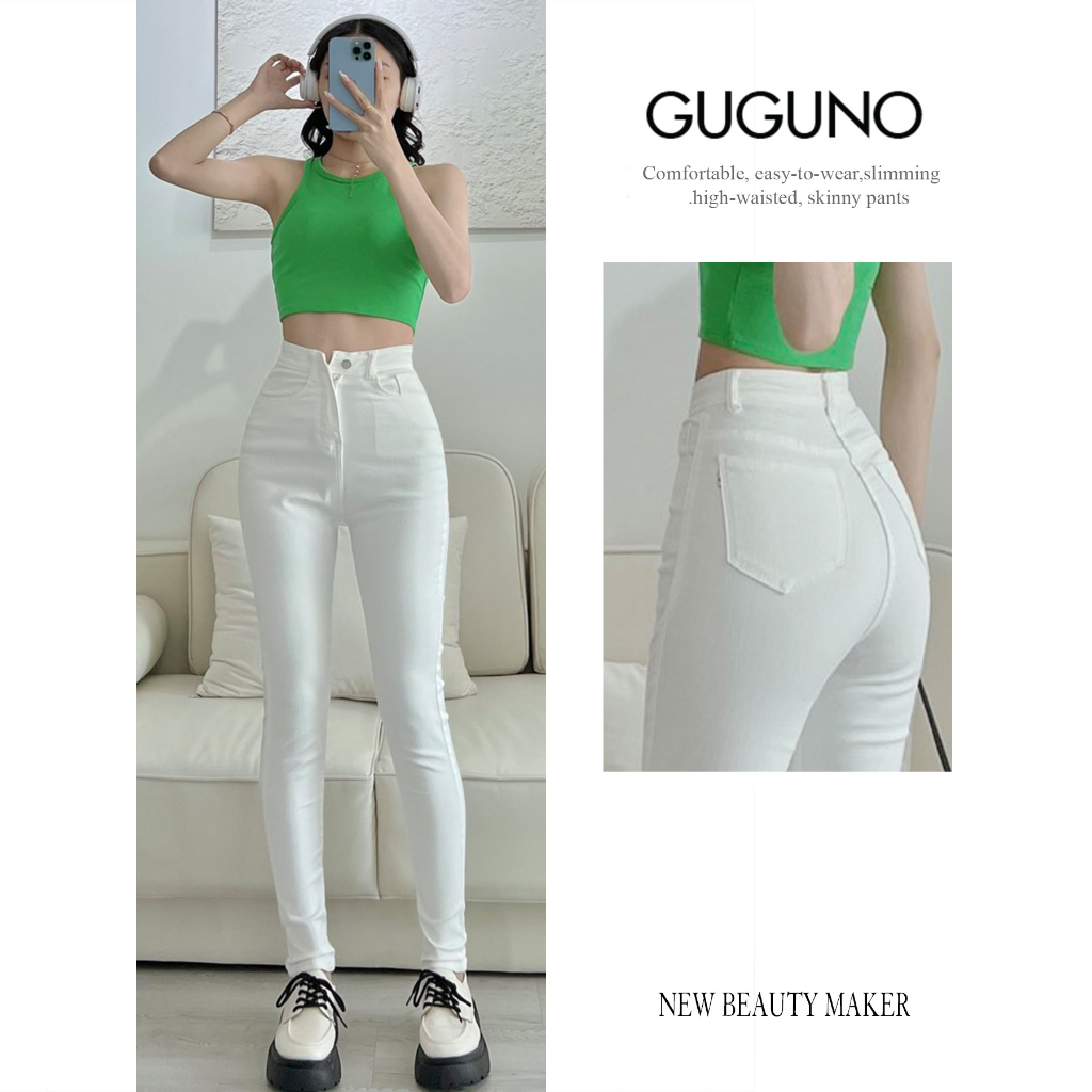 Quần jeans nữ ôm body Guguno (Mẫu thật)