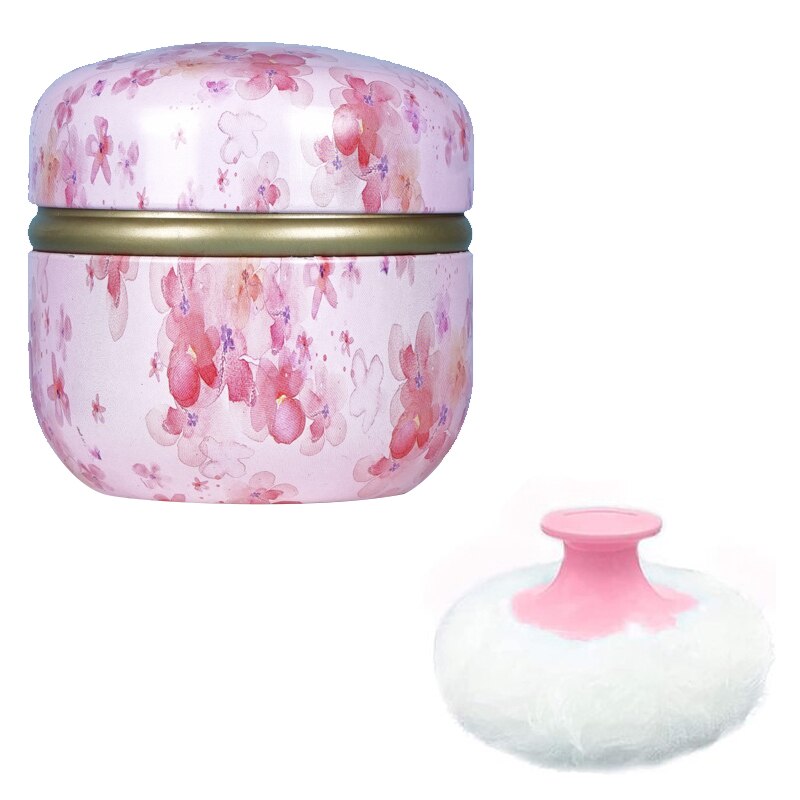 Portable Infant Baby Kids Powder Puff And Container For Dusting Powder