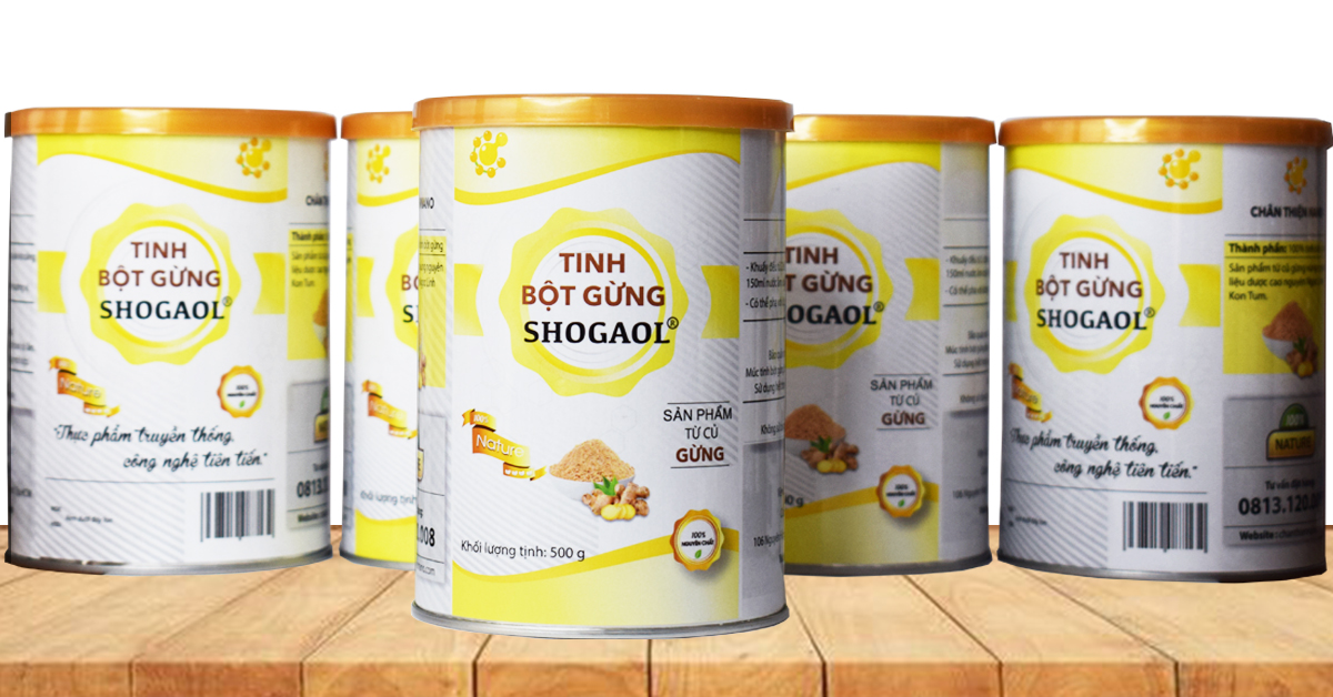 Combo 2 lon tinh bột gừng Shogaol (1kg)