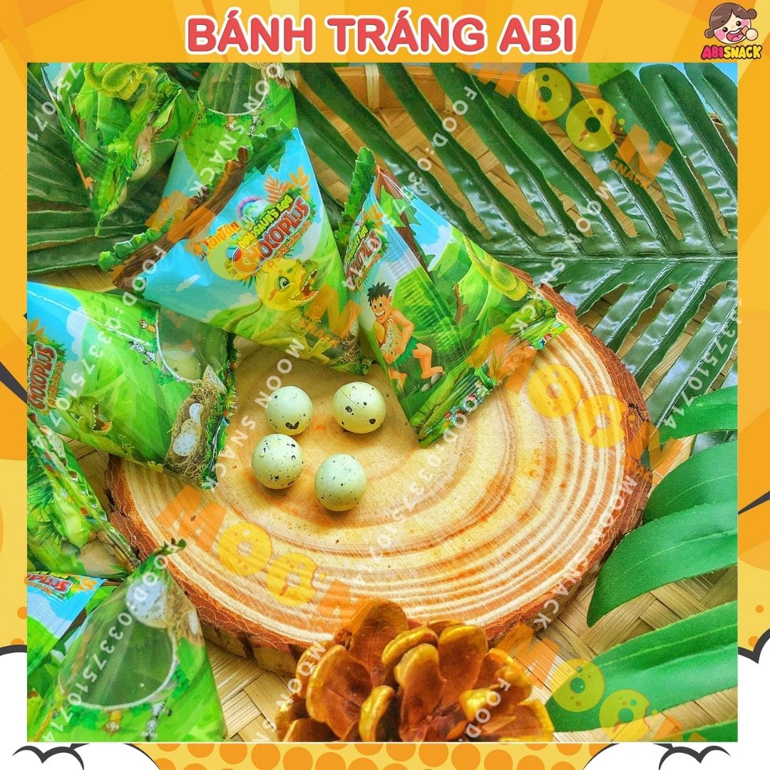 Combo 5 túi kẹo socola nhân đậu phộng chocoplus trứng khủng long Tân Tân hình bánh ú gói nhỏ 2 viên/gói lớn 4 viên