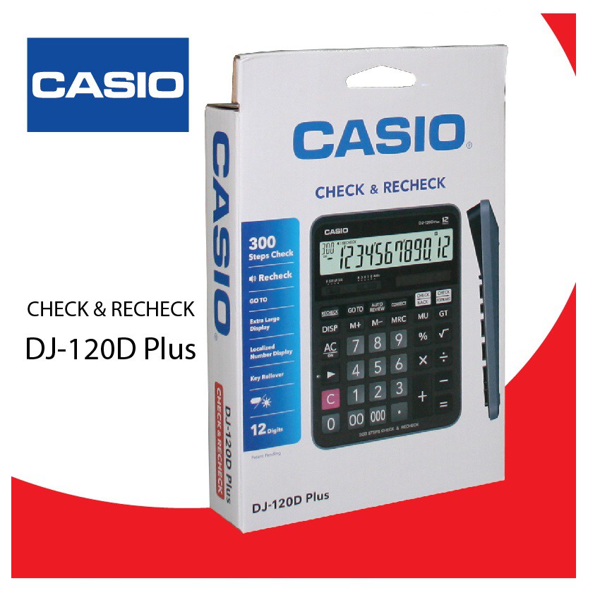 Máy tính để bàn 12 số Casio DJ-120D Plus Chính Hãng